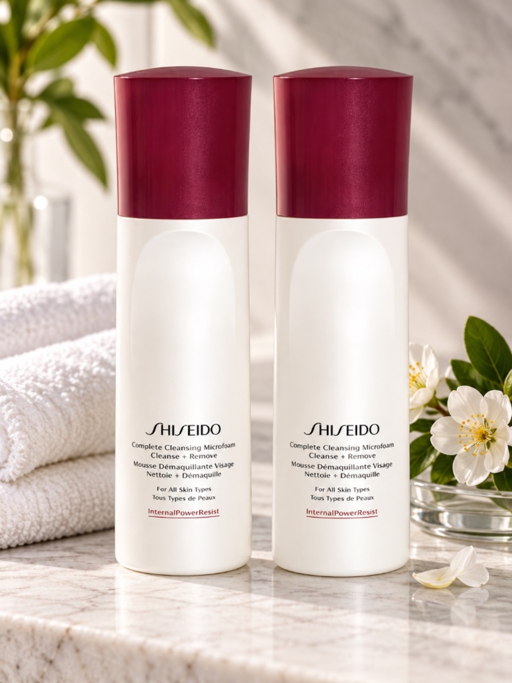 2x Shiseido Complete Cleansing Microfoam 6 oz 180ml Face Cleanser NEW
